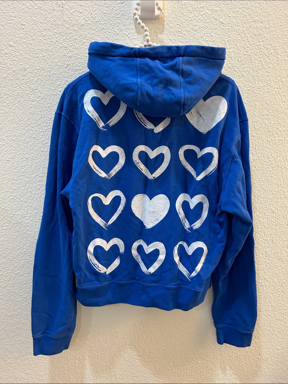 Roller Rabbit Zip Up Hearts Hoodie Size Small